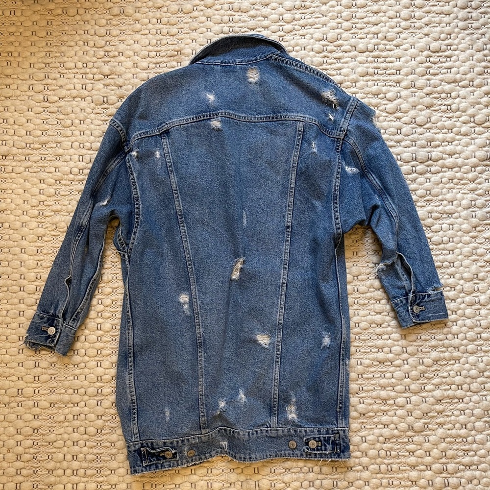 Zara Ripped Denim Jacket - Picture 4 of 4